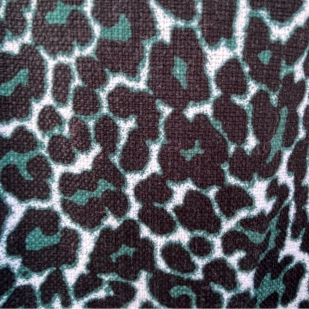 J. Crew Black Green Leopard Cheetah Animal Print Sheath Dress‎ 2 Excellent - Picture 10 of 12